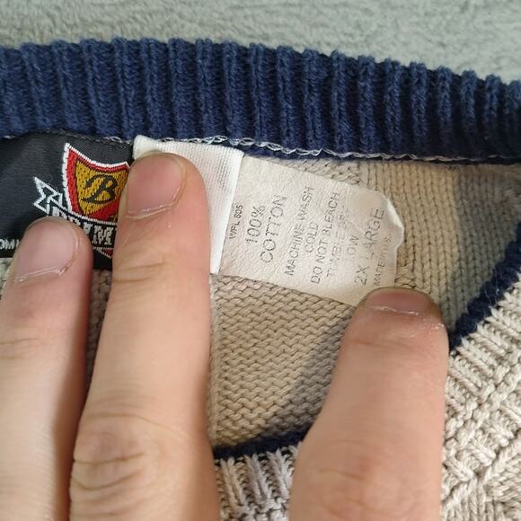 VTG Brimwick Sweater Men’s XL Glacier National Park Custom Knit USA Made Animals - Picture 4 of 7